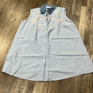 Vintage Announcements maternity shirt with embroidery